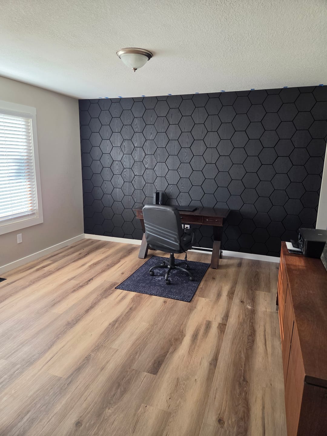 Customer photo review of Hexagon Acoustic Panel | Black 32 Inch (4 Panels per Box) | Wall Decor