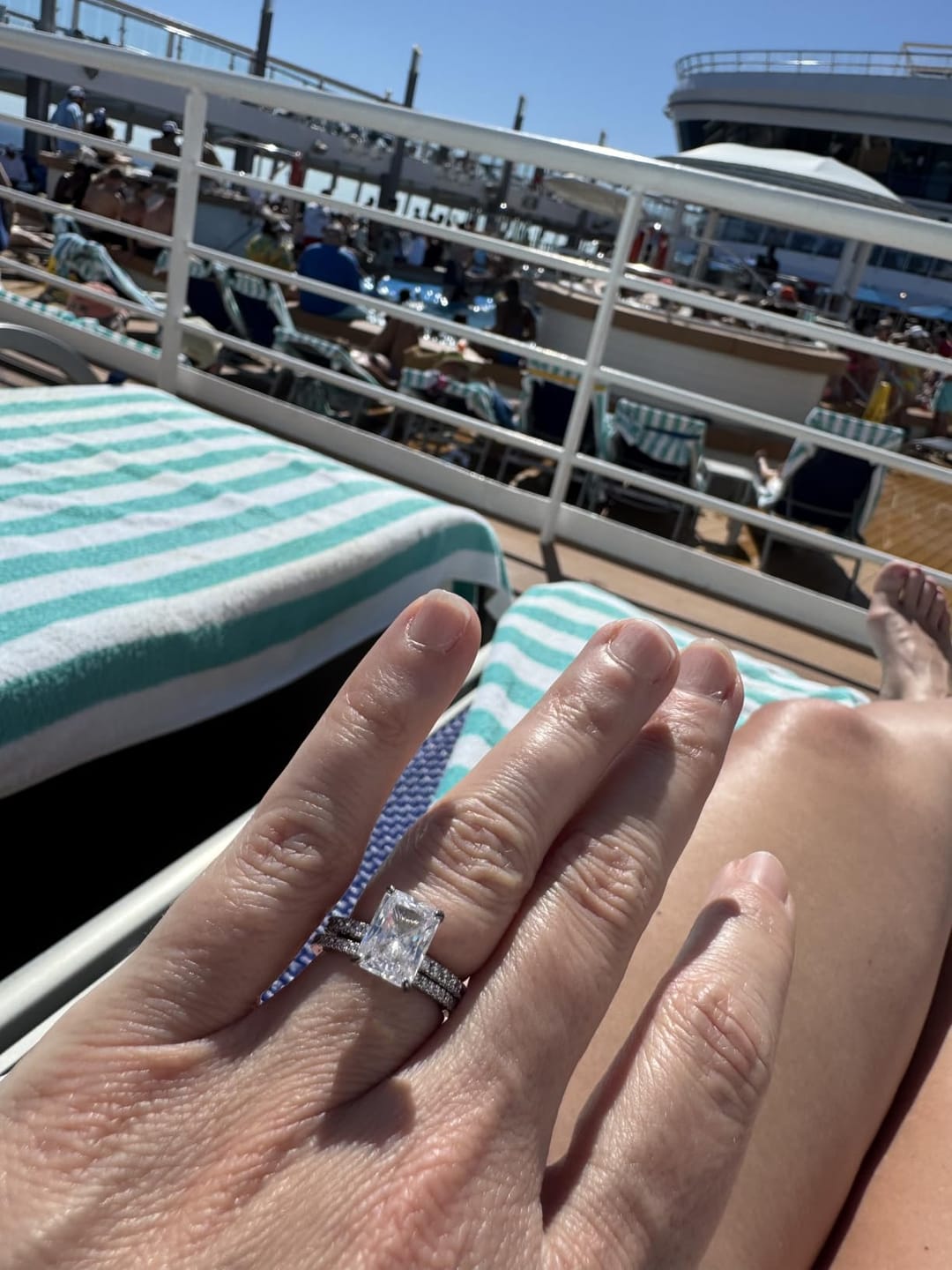 Customer photo review of S925 3.5 Carat Radiant Cut Wedding Ring Set In Sterling Silver Holiday Ring Gift For Women