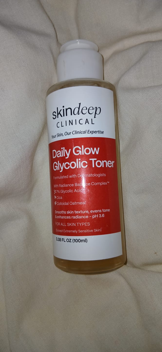 Customer photo review of Daily Glow Glycolic Toner