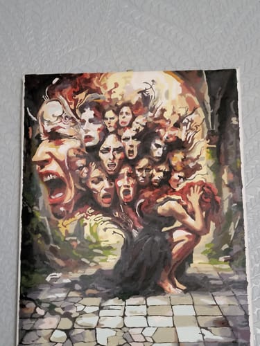 Customer photo review of Demons Haunt Woman (Paint by Numbers)