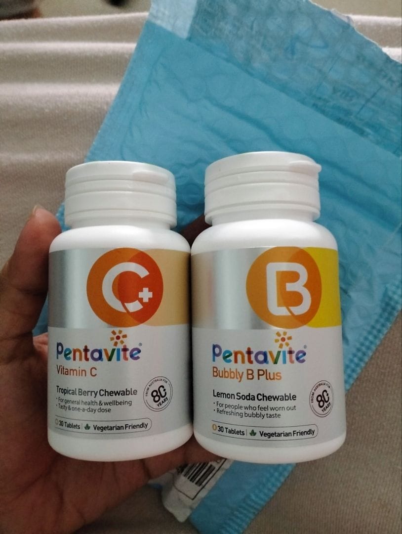 Customer photo review of Bubbly B Plus  Lemon Chewable Tablet