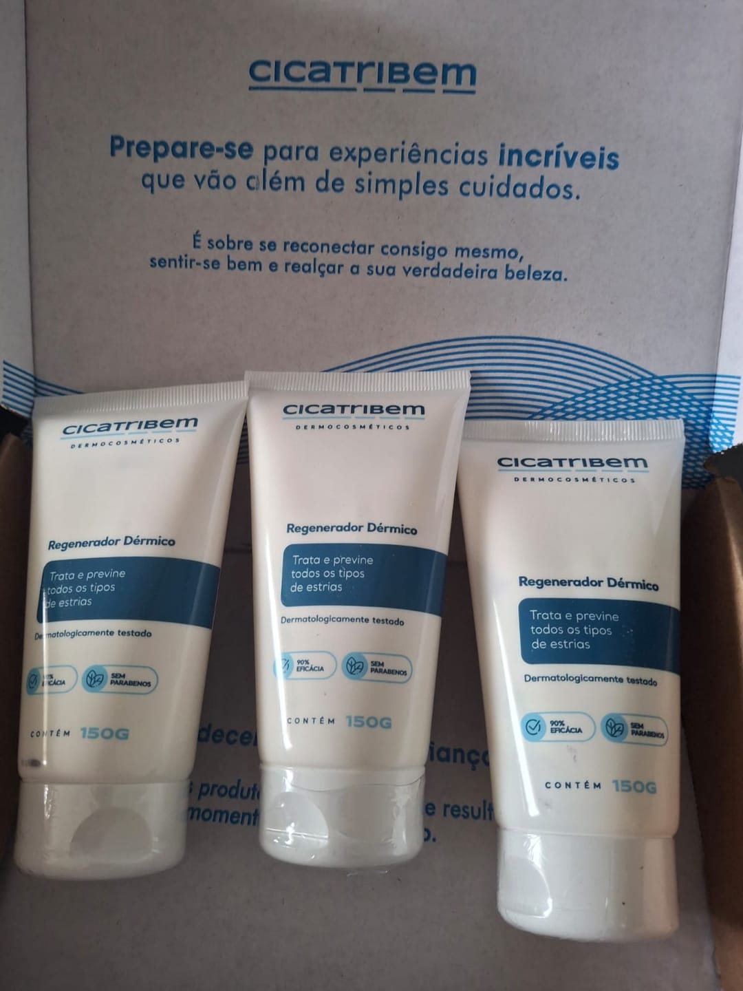 Customer photo review of Creme Antiestrias Regenerador Dérmico