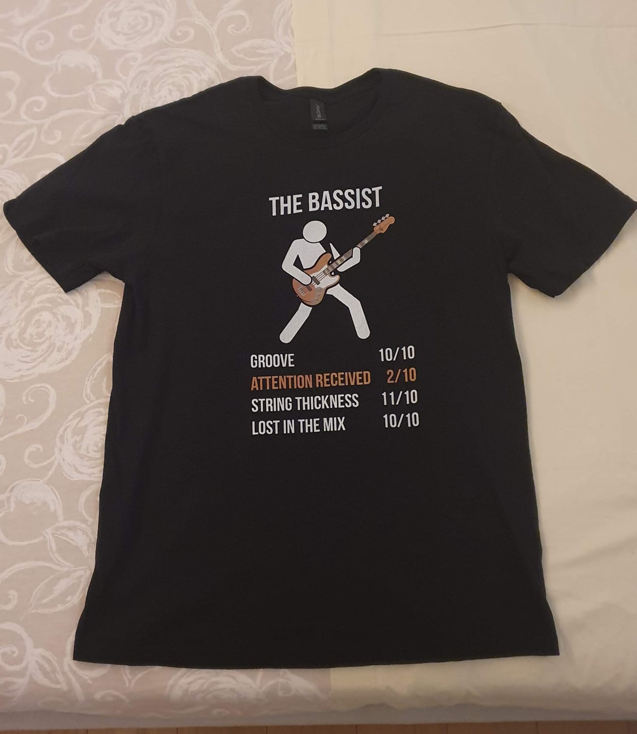Customer photo review of The Bassist T-Shirt