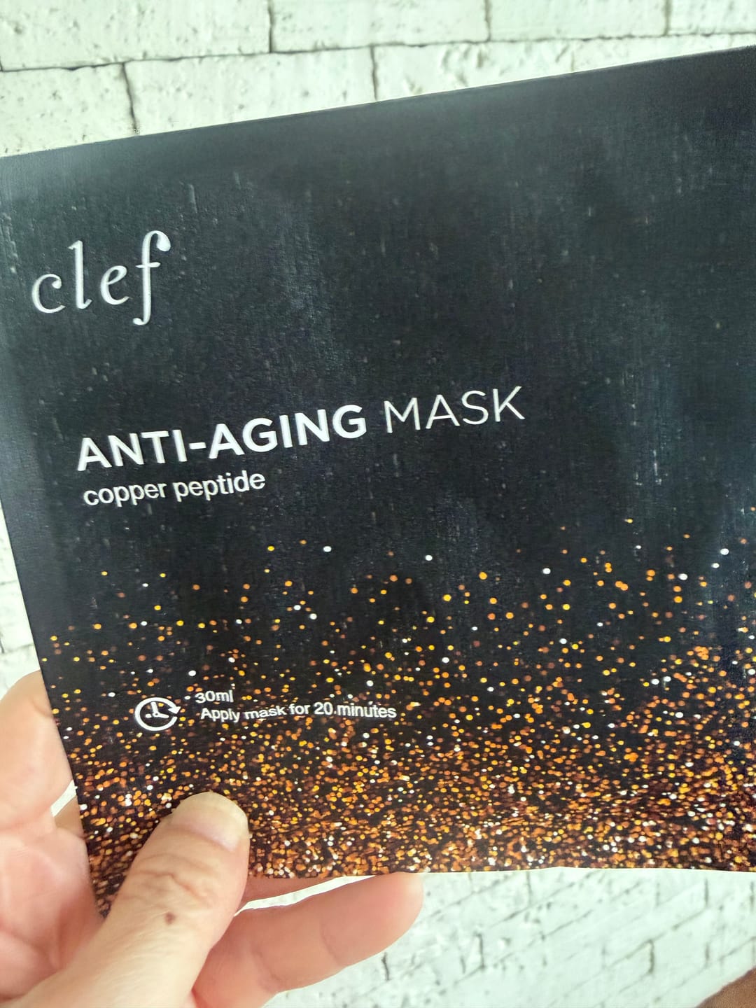 Customer photo review of [B1F1] Copper Peptide Mask (5pcs/box)