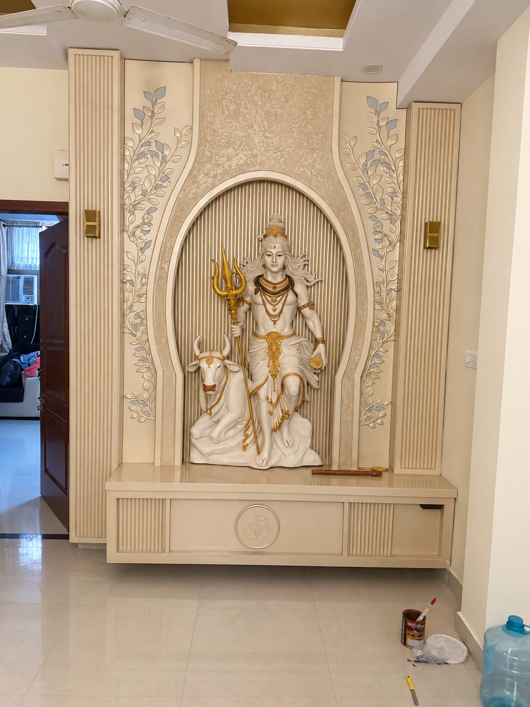 Customer photo review of Mahadev with Nandi Wall Mural 5x3 ft | Temple & Home Decor