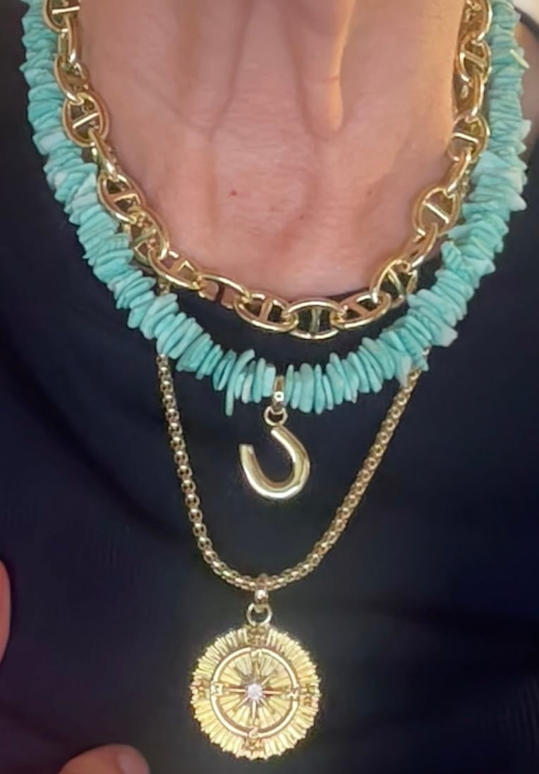 Customer photo review of True North Compass Charm