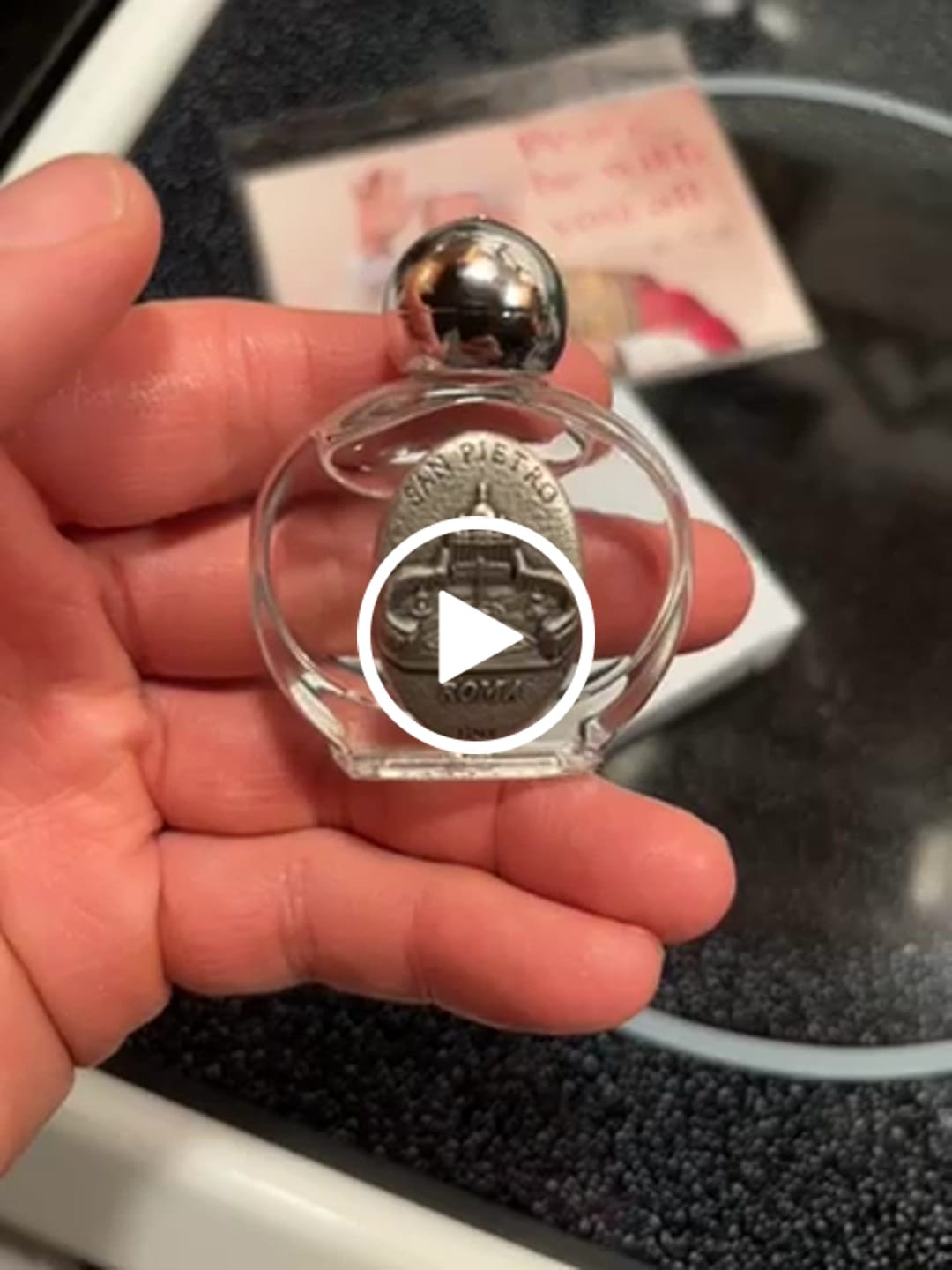 Customer video review of Holy Water From St.Peter Basilica Benedict XVI - Blessed by Pope