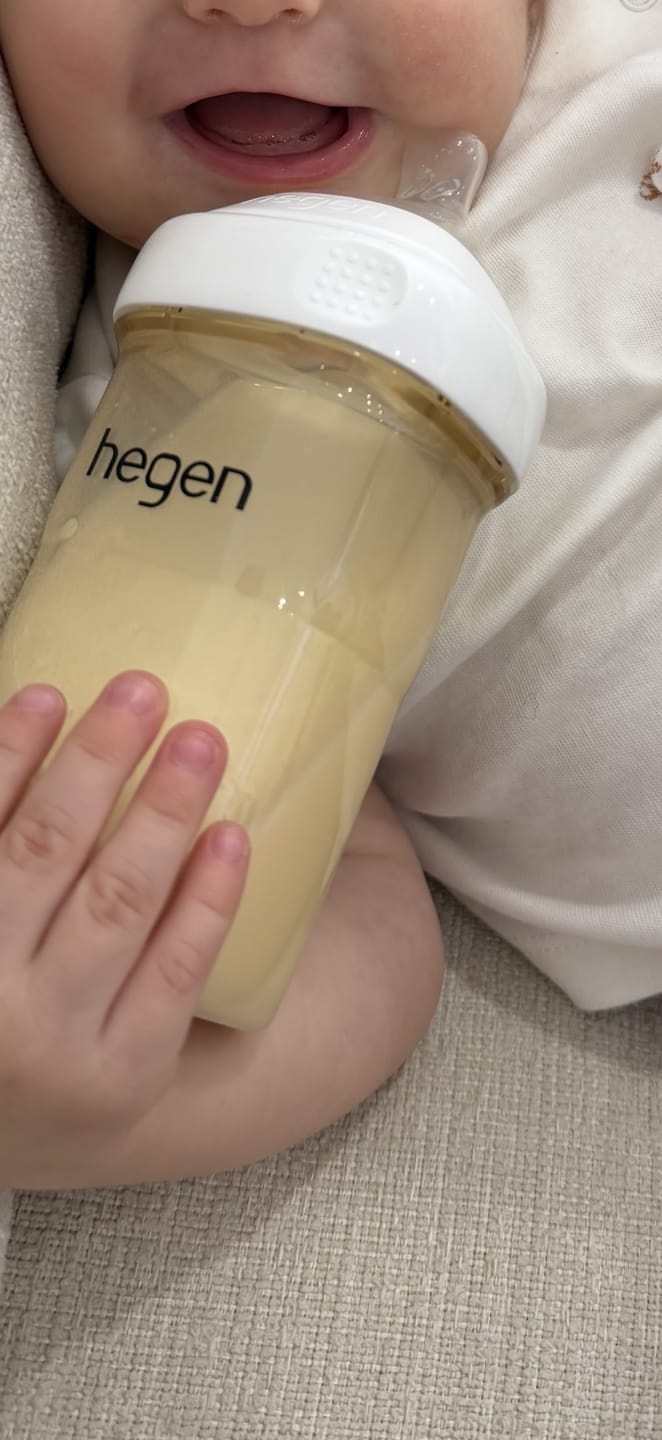 Customer photo review of Hegen Nipple Thick Feed, 2-Pack (For thickened liquids)
