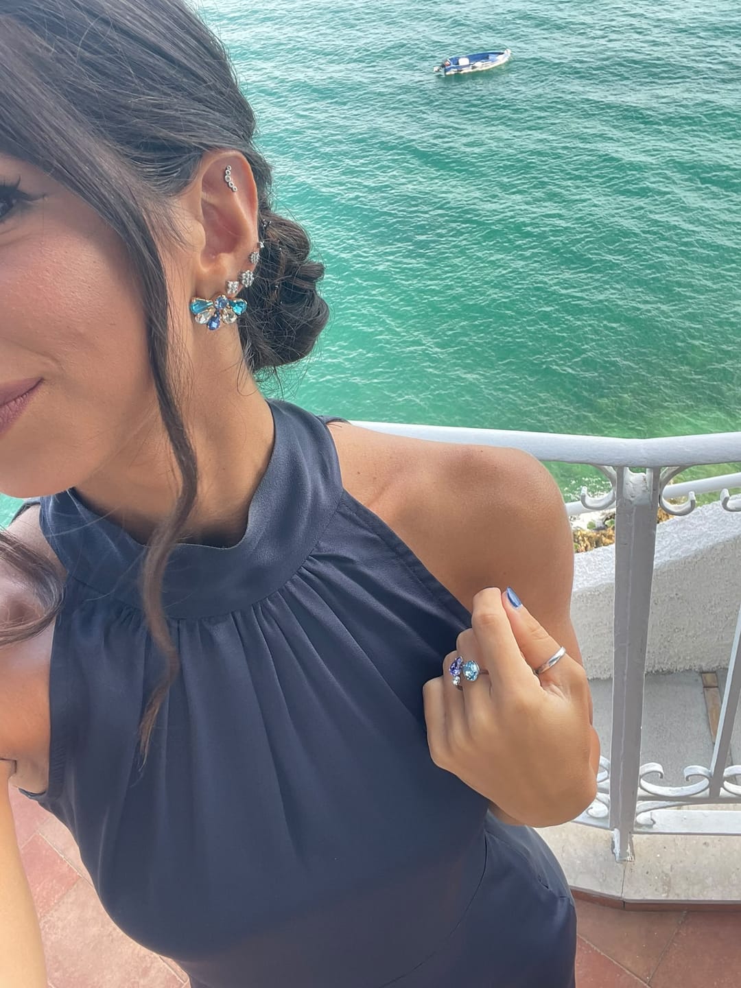 Customer photo review of Ventagli - Blu Mare ( Orecchini)