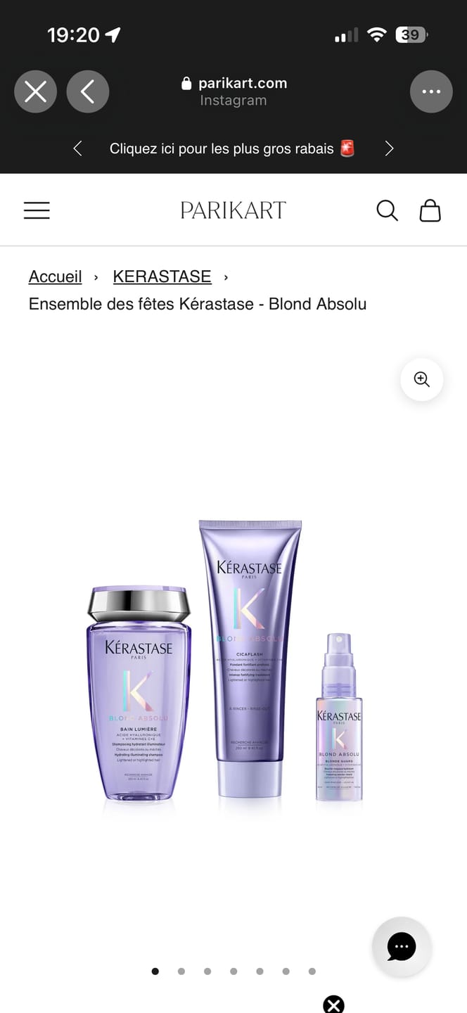 Customer photo review of Ensemble des fêtes Kérastase - Blond Absolu