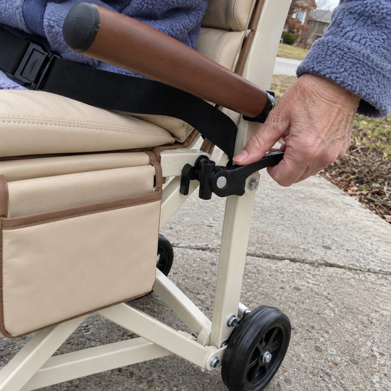 Customer photo review of Folding Transport Chair