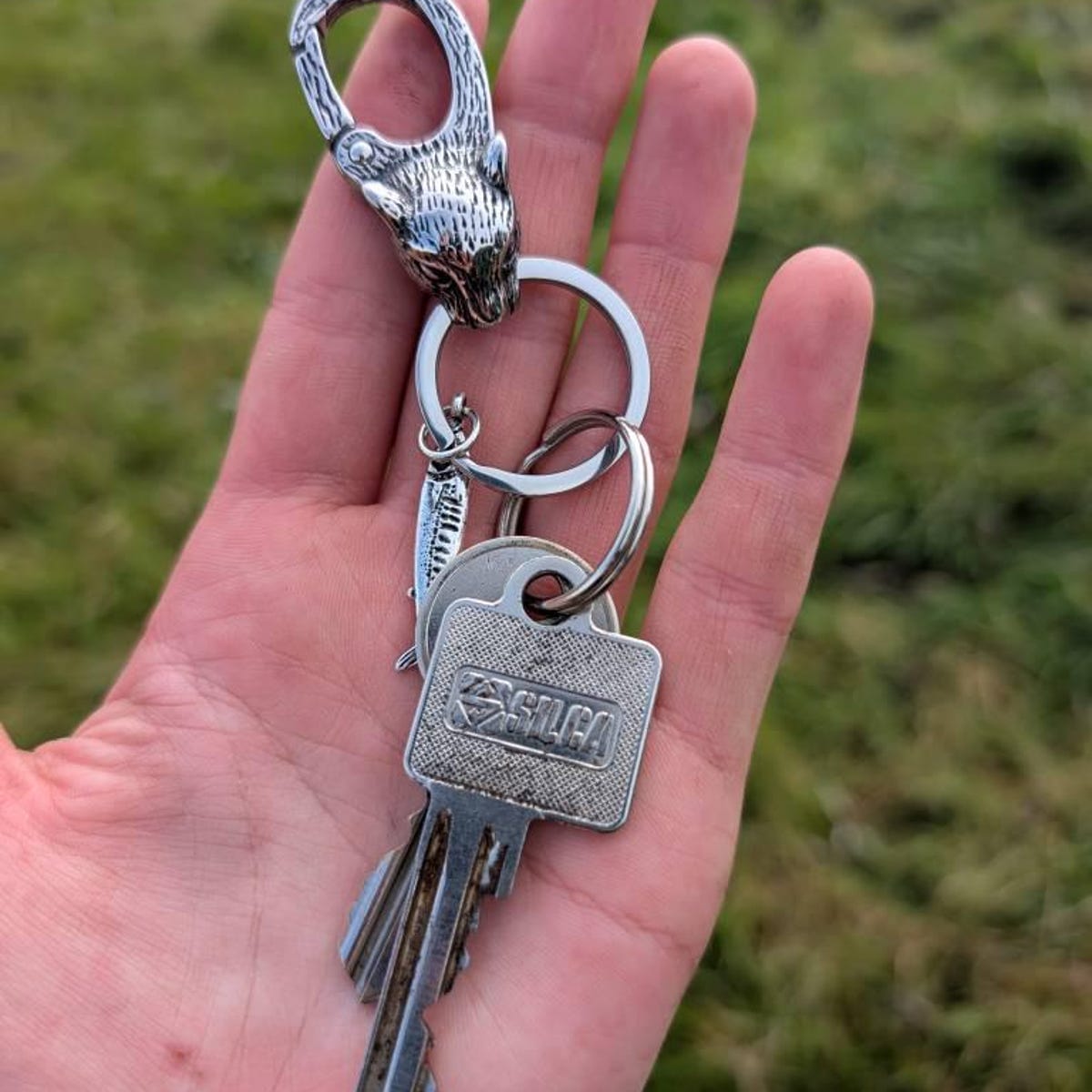 Customer photo review of Panthera Head Carabiner Keychain, Durable Metal Key Holder, Gift for Outdoor Enthusiasts, Secure Key Organizer