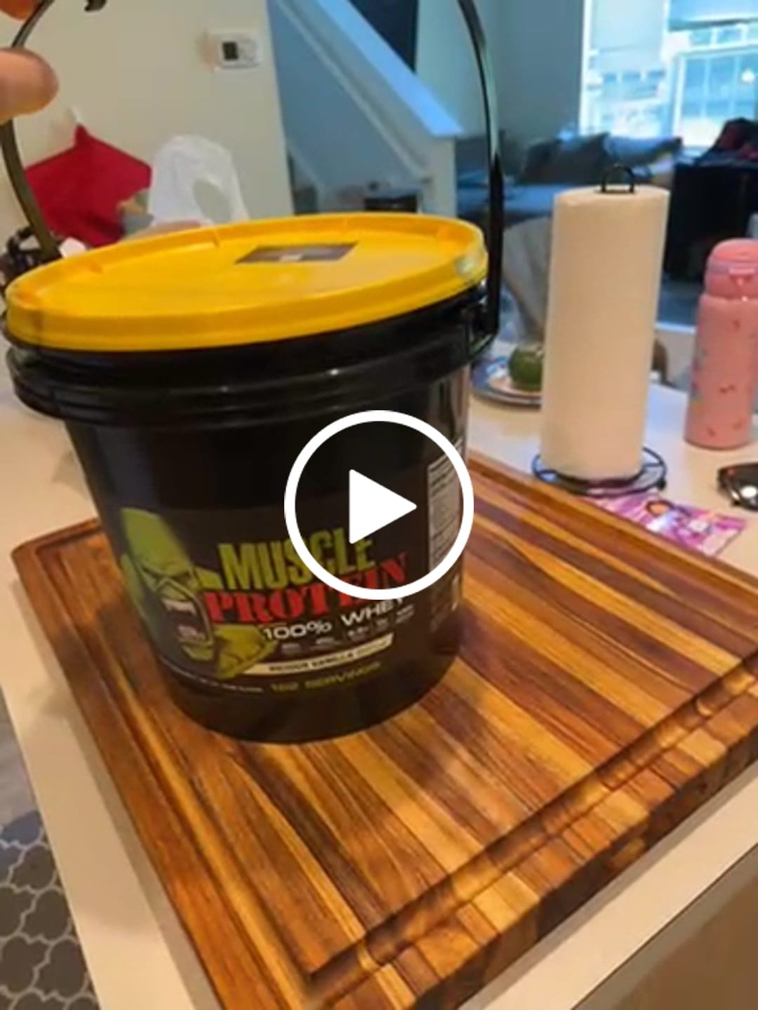 Customer video review of Whey Protein Powder Bucket