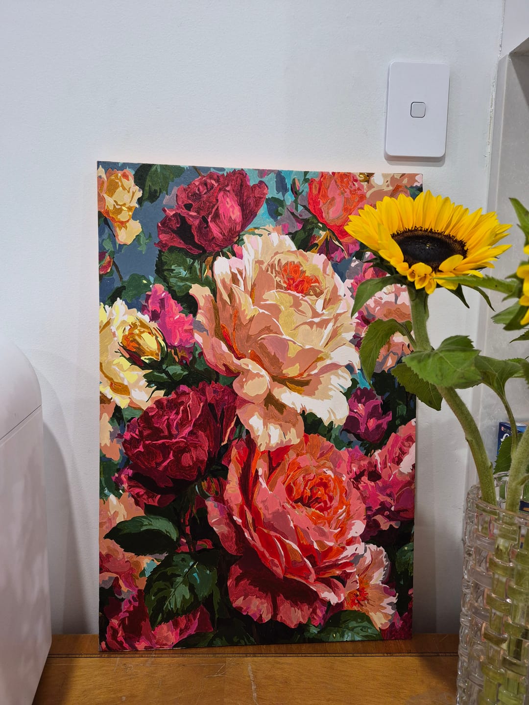 Customer photo review of Rose Peony Pastel Blooms (Paint by Numbers)