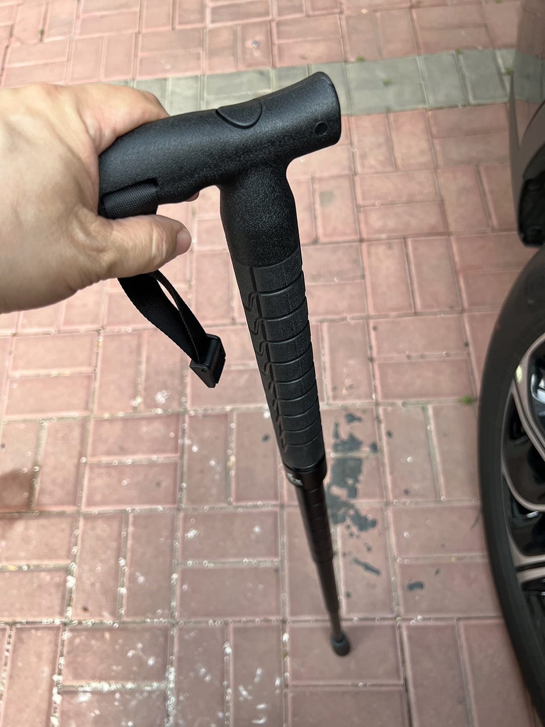 Customer photo review of FOX Telescopic Hiking Pole with Self-Defense Baton