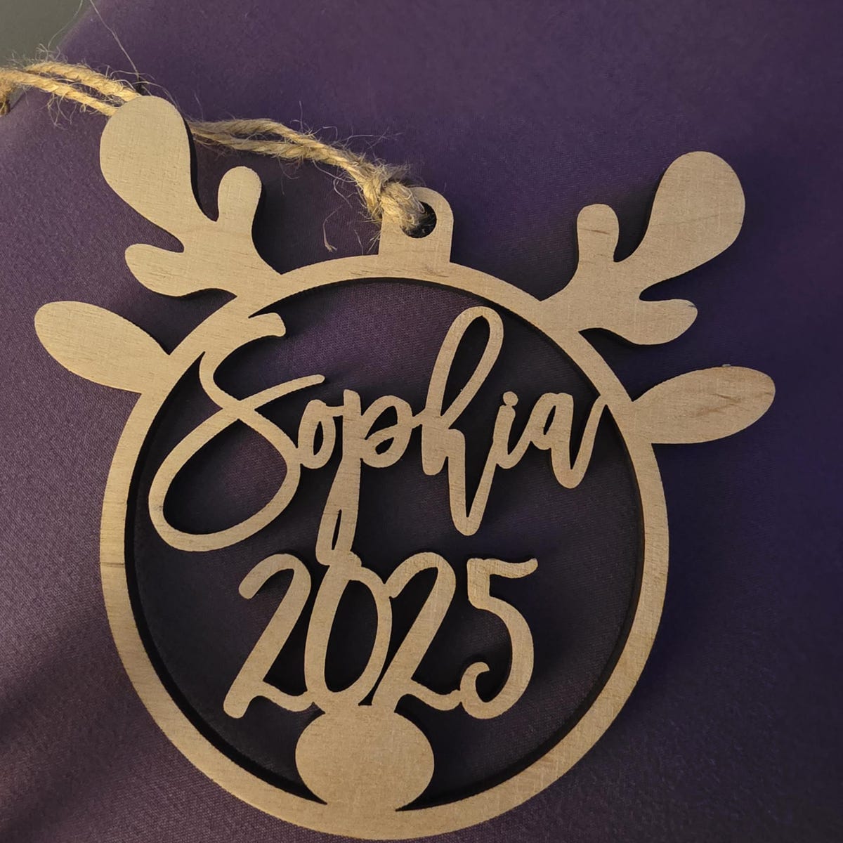 Customer photo review of Personalized Wooden Christmas Ornaments