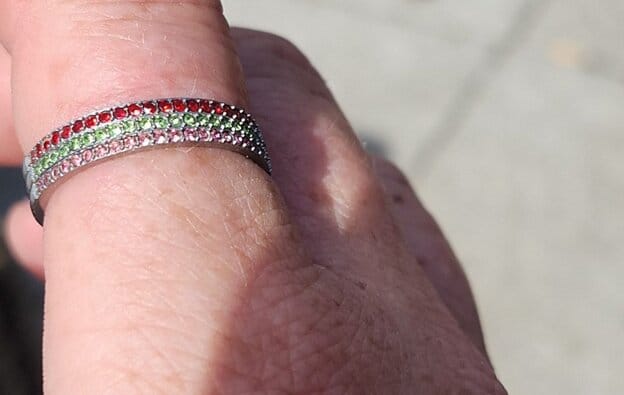 Customer photo review of Dainty Birthstone Ring