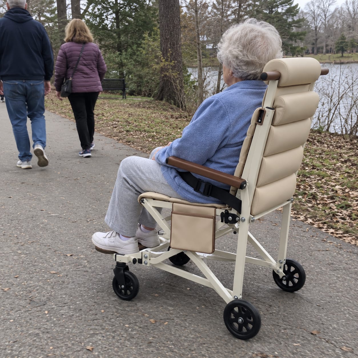 Customer photo review of Folding Transport Chair