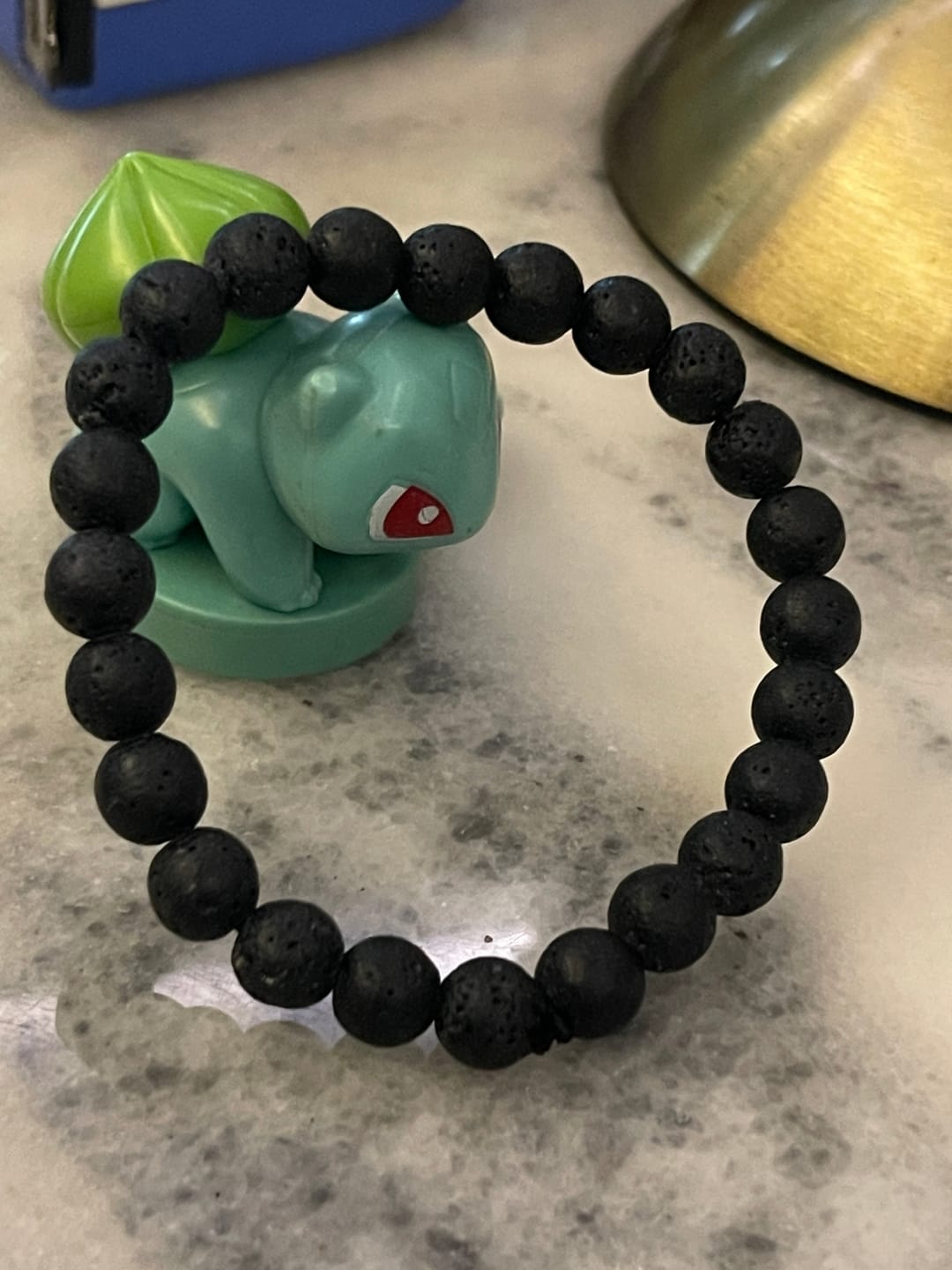 Customer photo review of Natural Volcanic Lava Bracelet | Vastu Remedy for Rebirth, Energy & Emotional Balance | 8 mm Beads