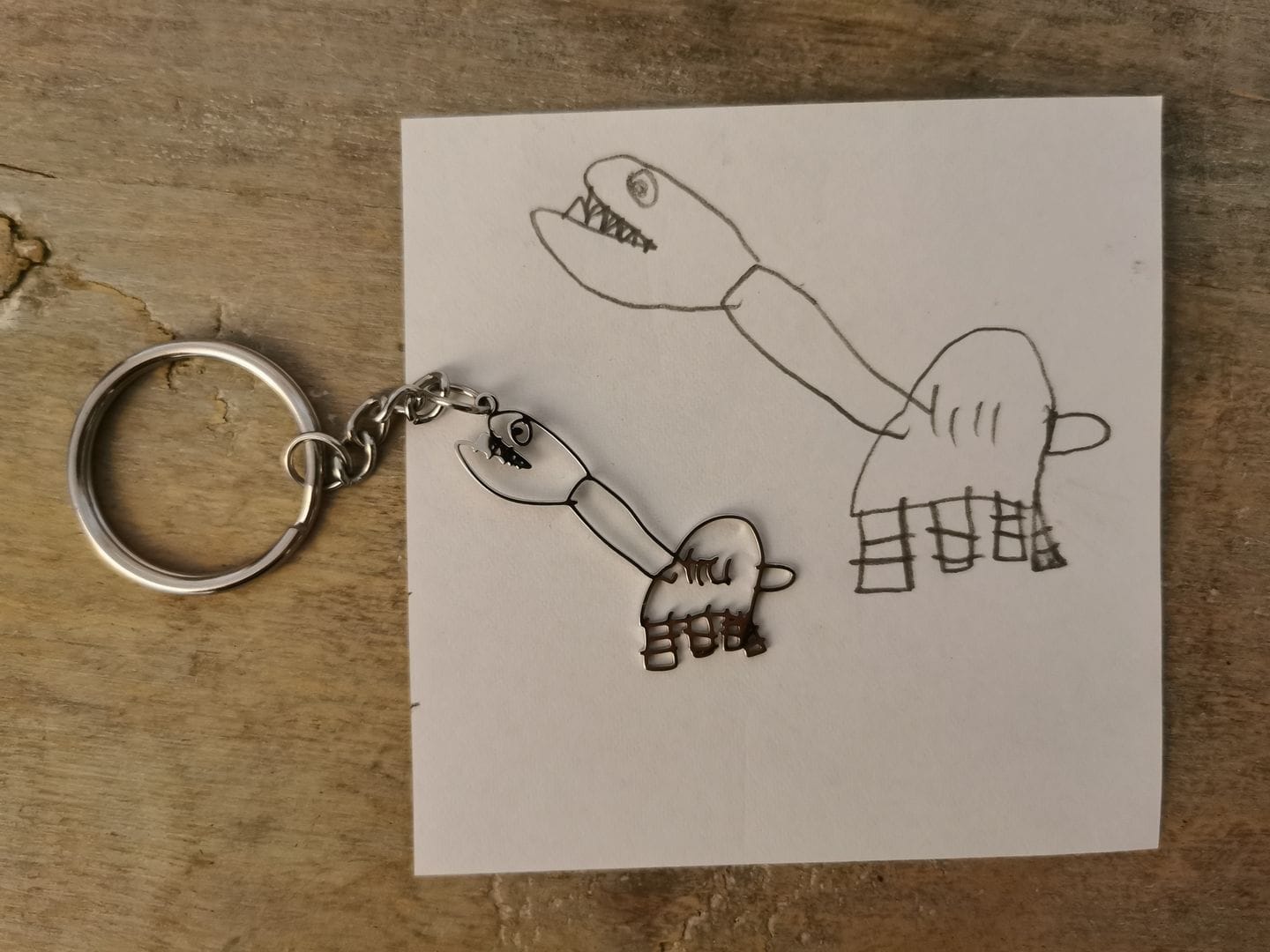 Customer photo review of Schlüsselanhänger aus Kinderzeichnung