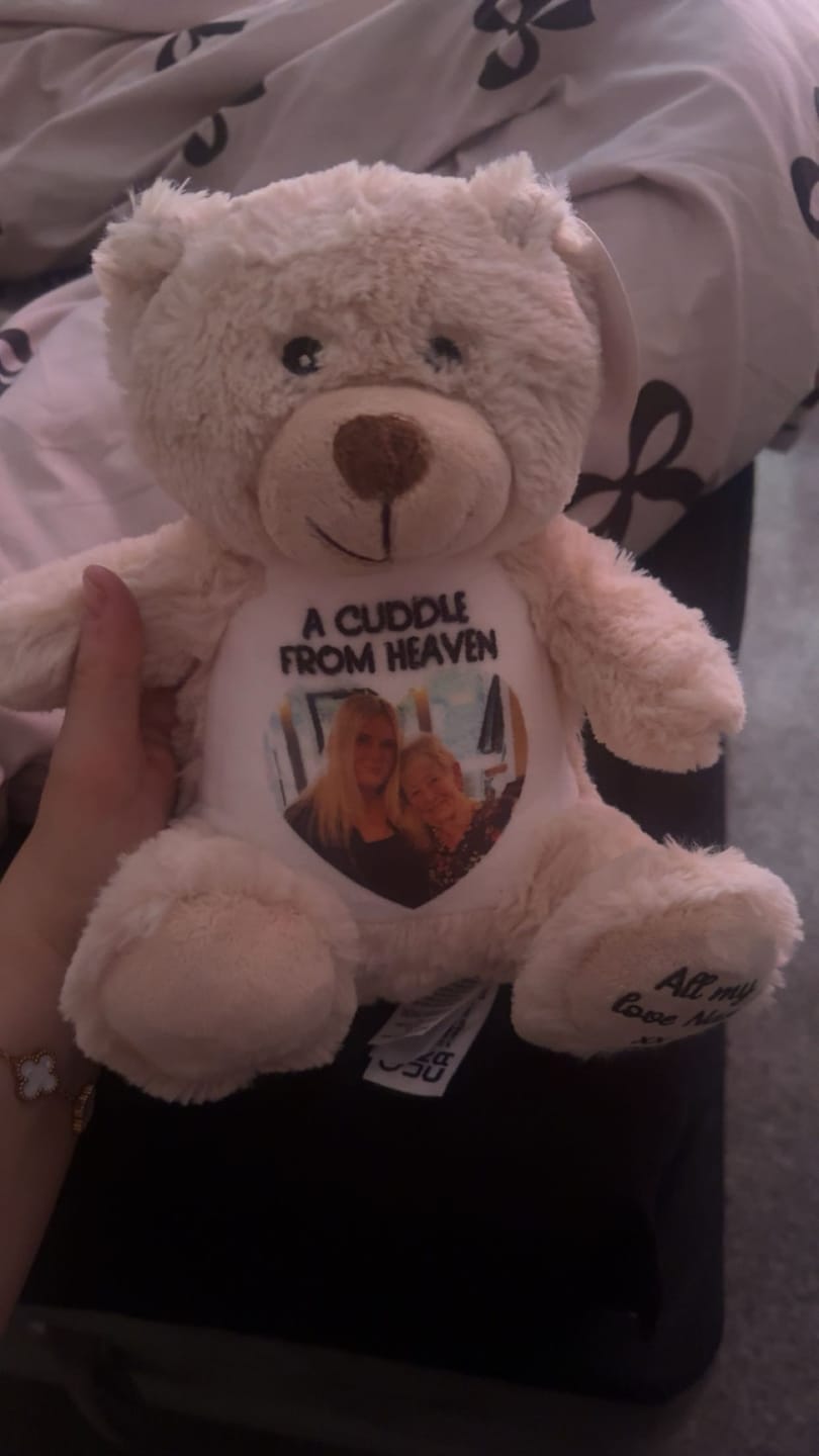 Customer photo review of Design a Personalised Teddy Bear – Add Your Photo, Name or Message