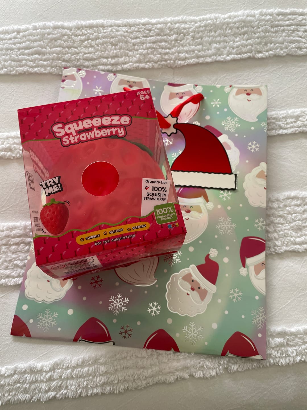 Customer photo review of Giant Squishy Strawberry