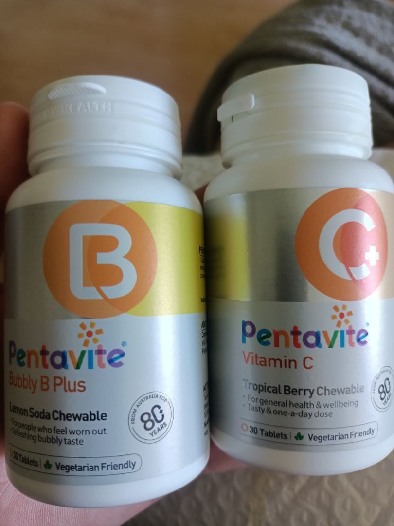 Customer photo review of Bubbly B Plus  Lemon Chewable Tablet