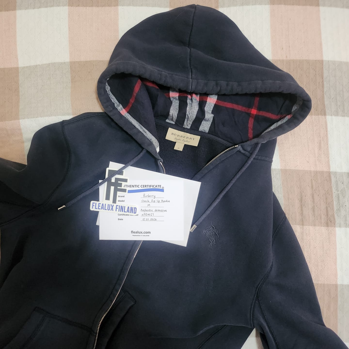 Customer photo review of Burberry Zip Up Hoodie