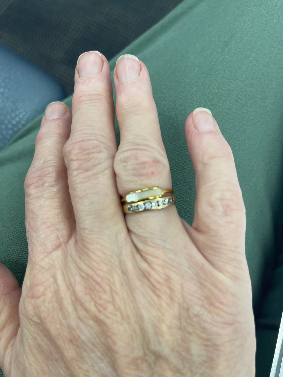 Customer photo review of Maya Pearl White Ring