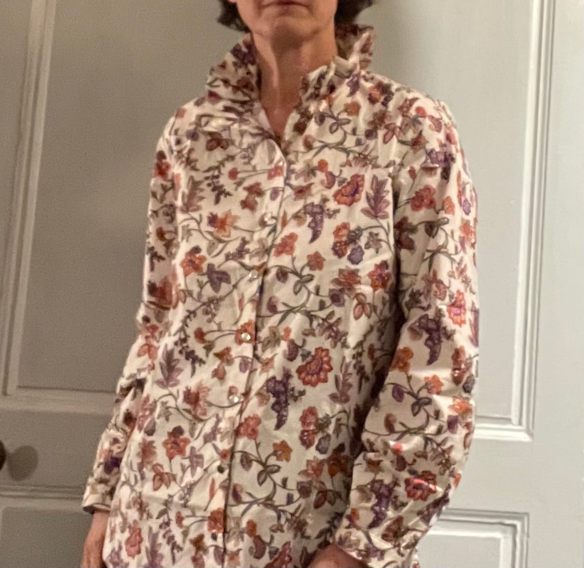 Customer photo review of Blouse Émilie – Coton imprimé Fleurs nomades