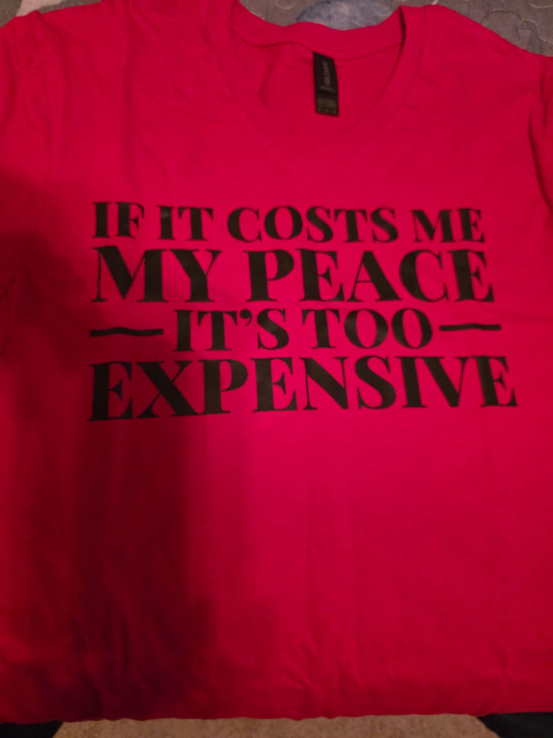 Customer photo review of It's Too Expensive