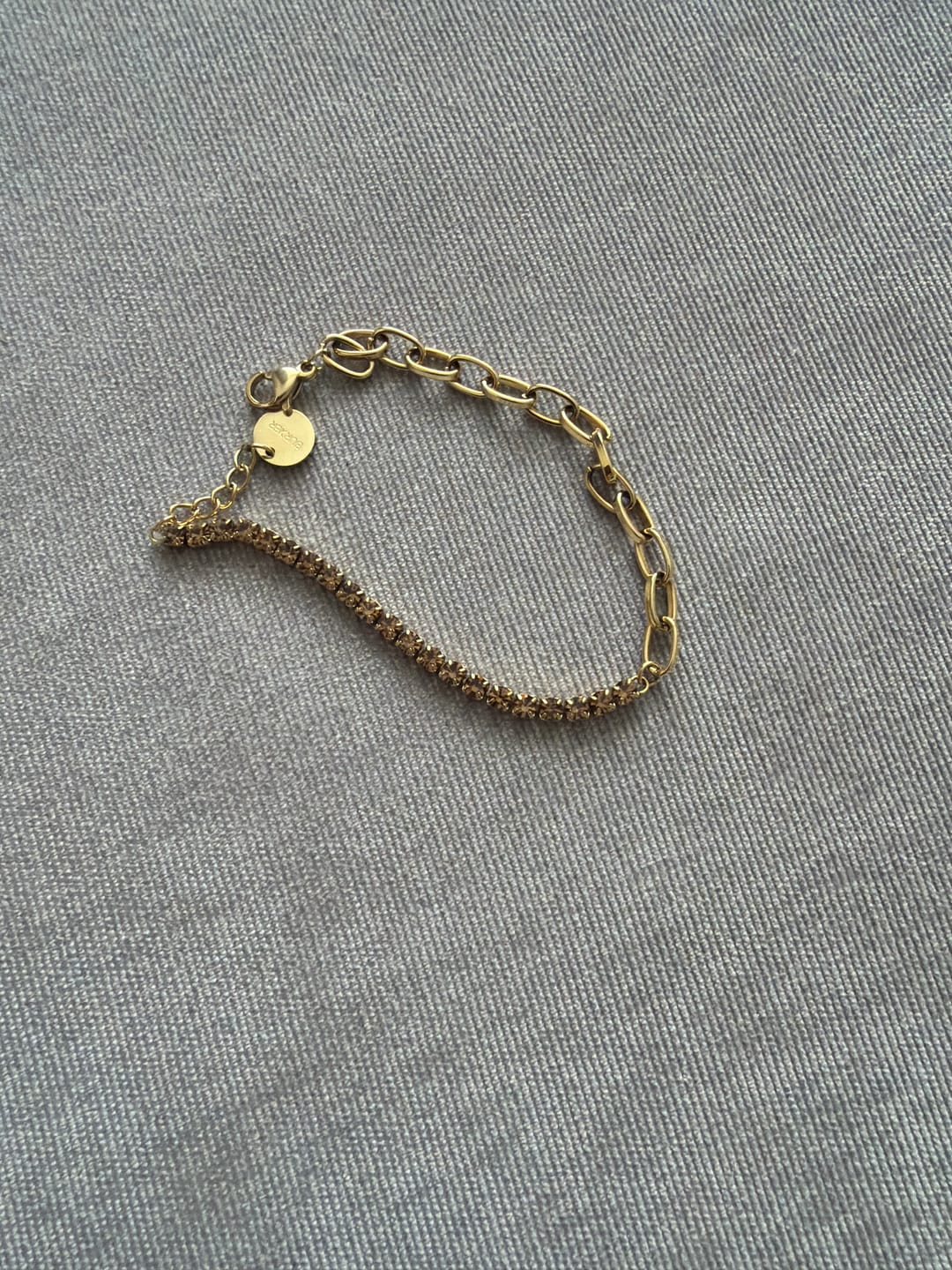 Customer photo review of Jade Gold Brown Bracelet