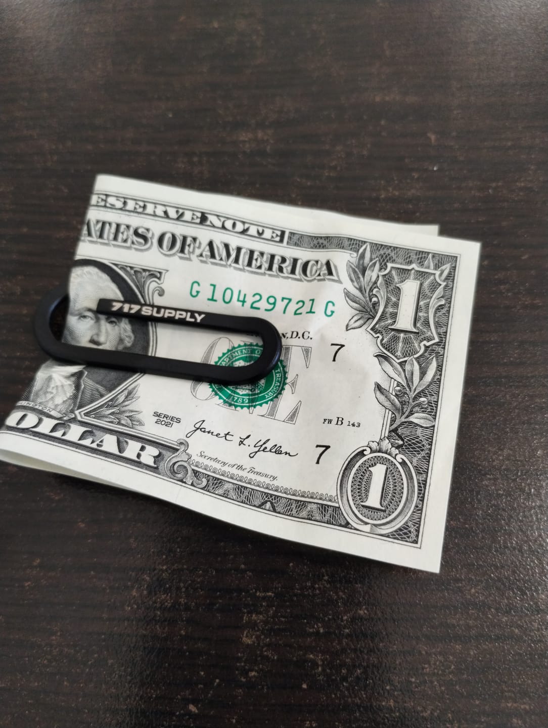 Customer photo review of 717 Supply Large Paperclip Money Clip - Black