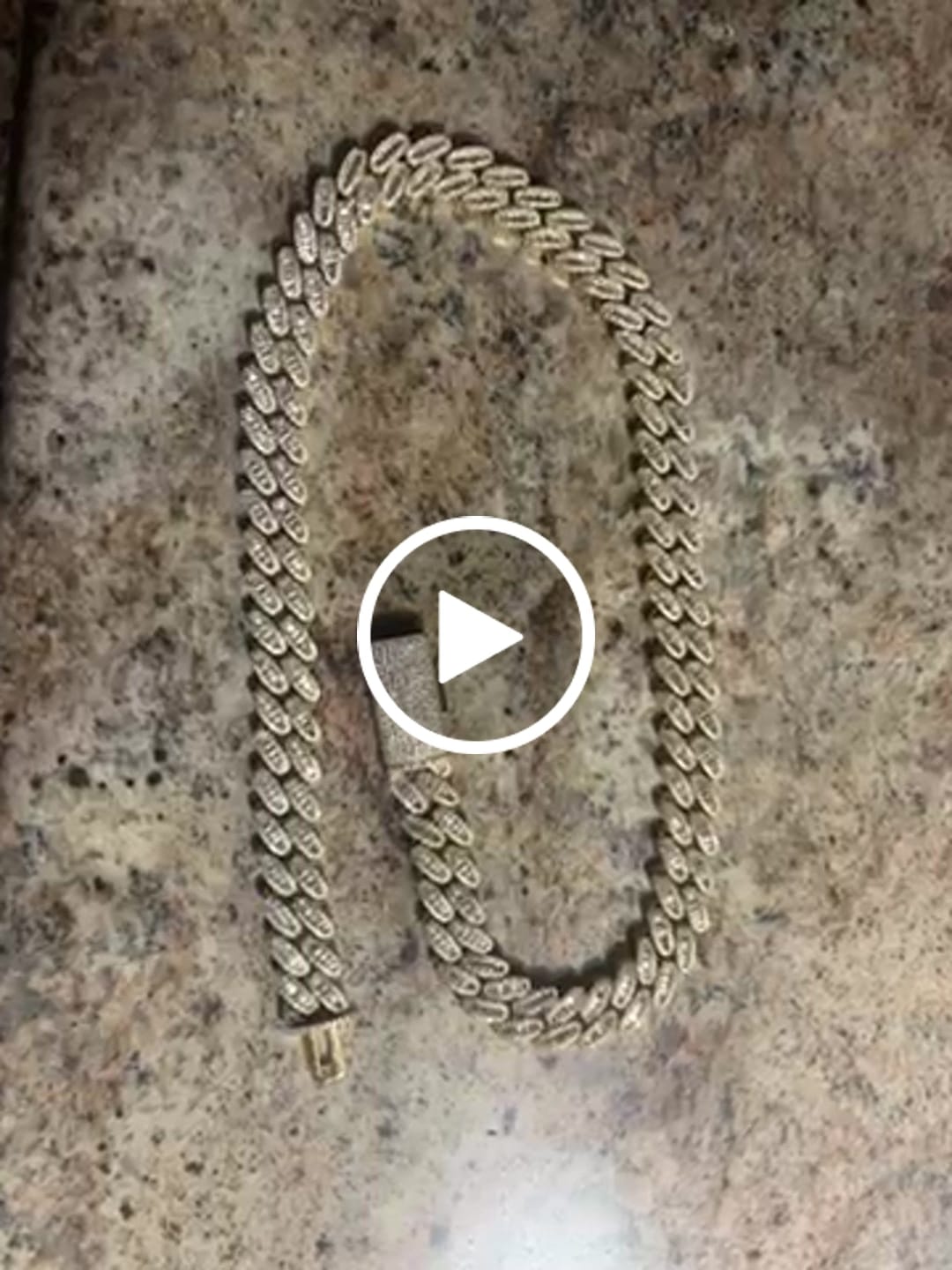 Customer video review of 16MM Moissanite Baguette Miami Cuban Link Chain 14K Gold