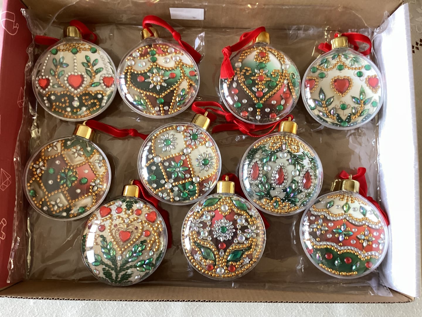 Customer photo review of Baubles Crystal Art Hanging Decoration Kit x 10