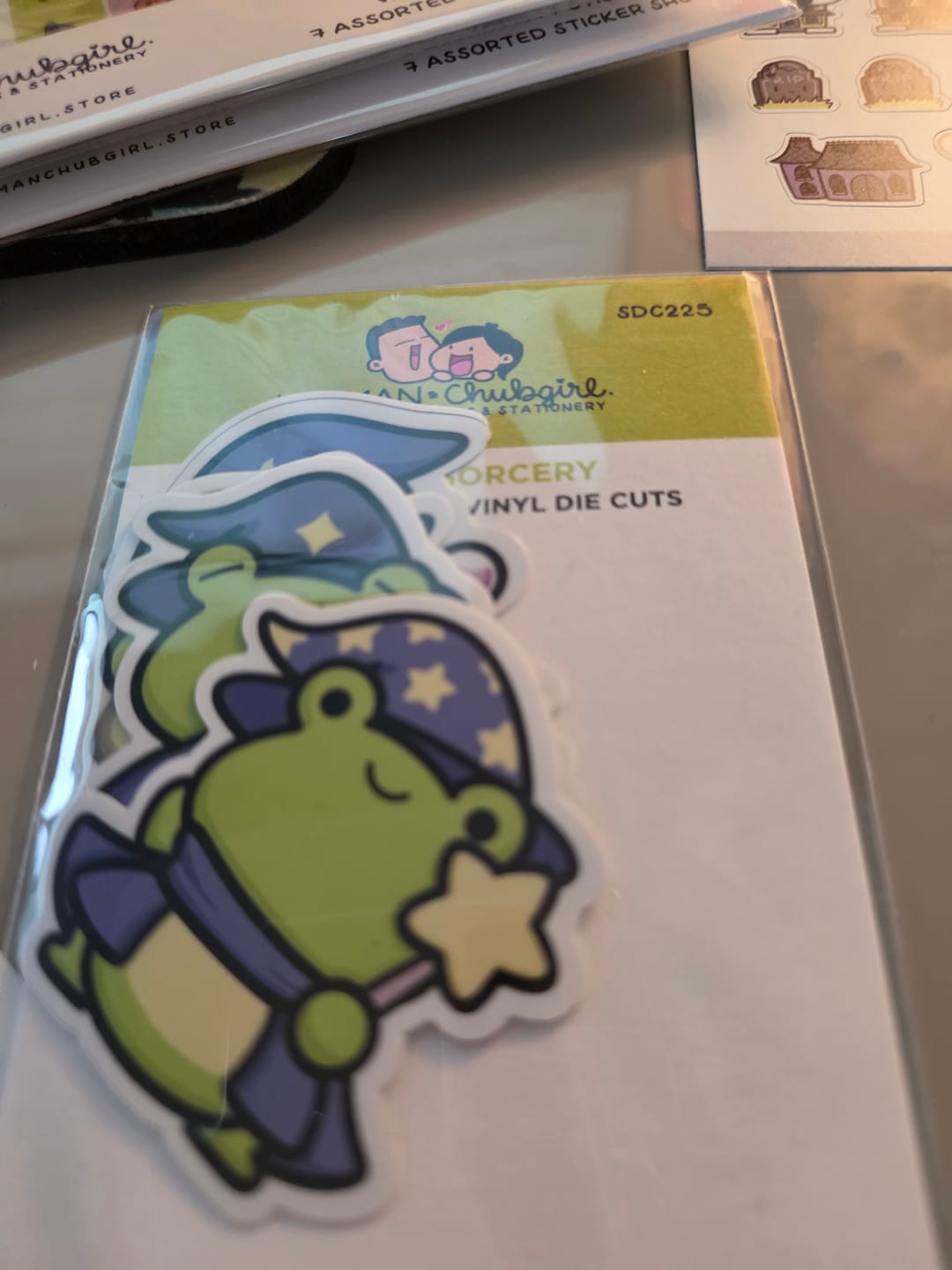 Customer photo review of Froggy Sorcery Die Cut Stickers