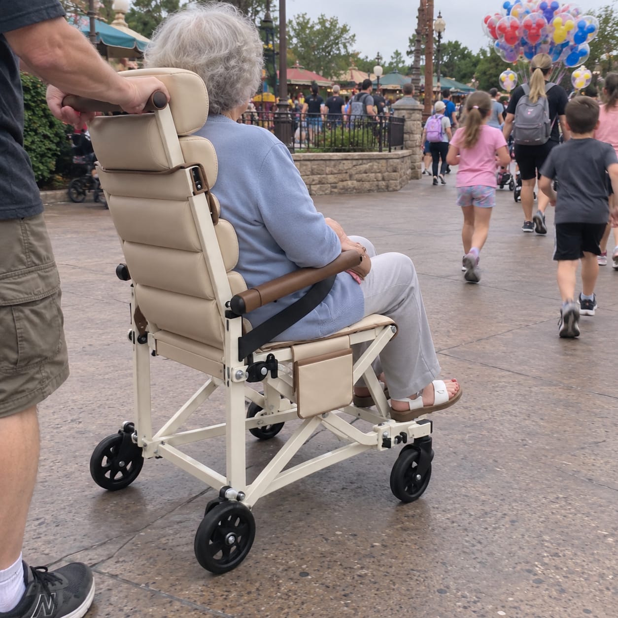 Customer photo review of Folding Transport Chair