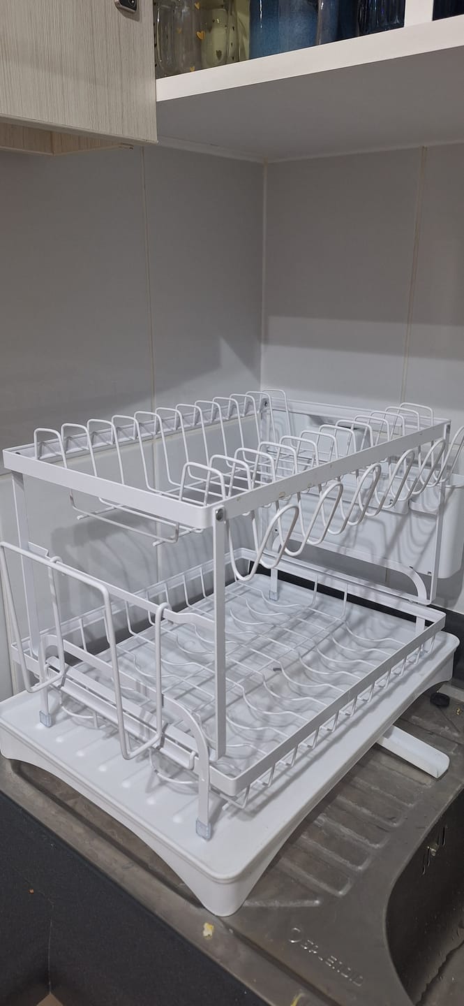 Customer photo review of Escurridor De Platos 2 Niveles Secaplatos Multifuncional