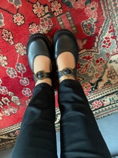 Customer photo review of Sgaia Purple scarpa bassa in pelle viola e suola in vibram artigianale toscana