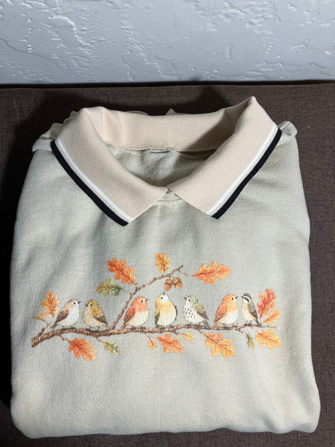 Customer photo review of Fall Feathered Friends Sweatshirt