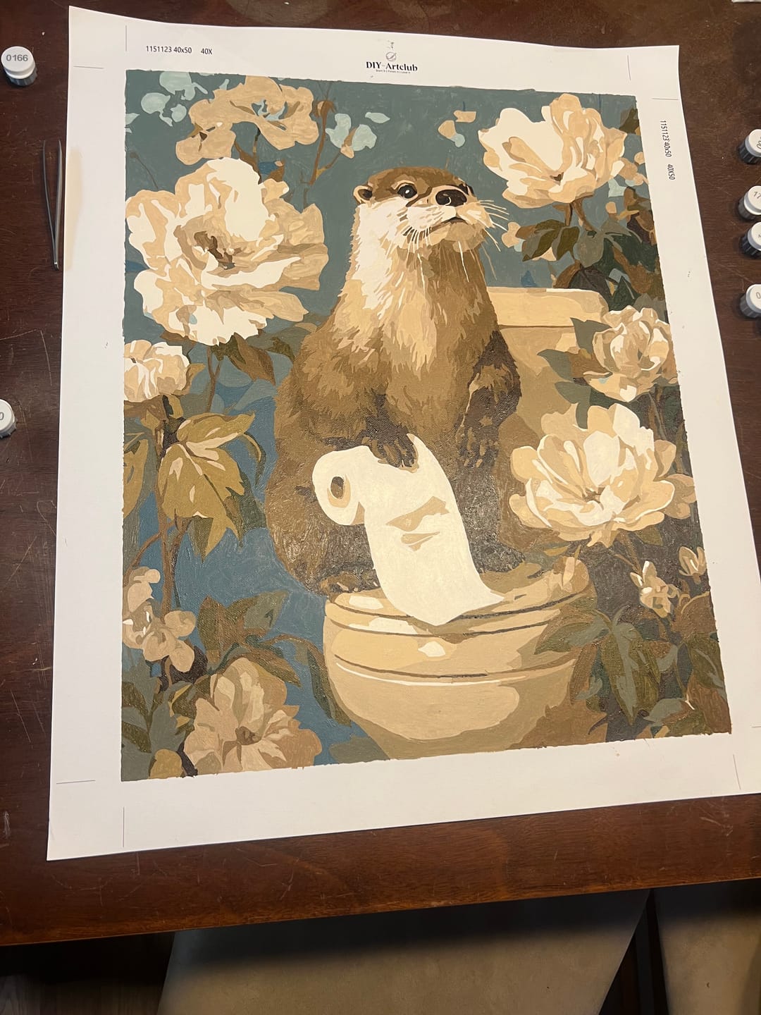 Customer photo review of Otter the helper | Paint by Number