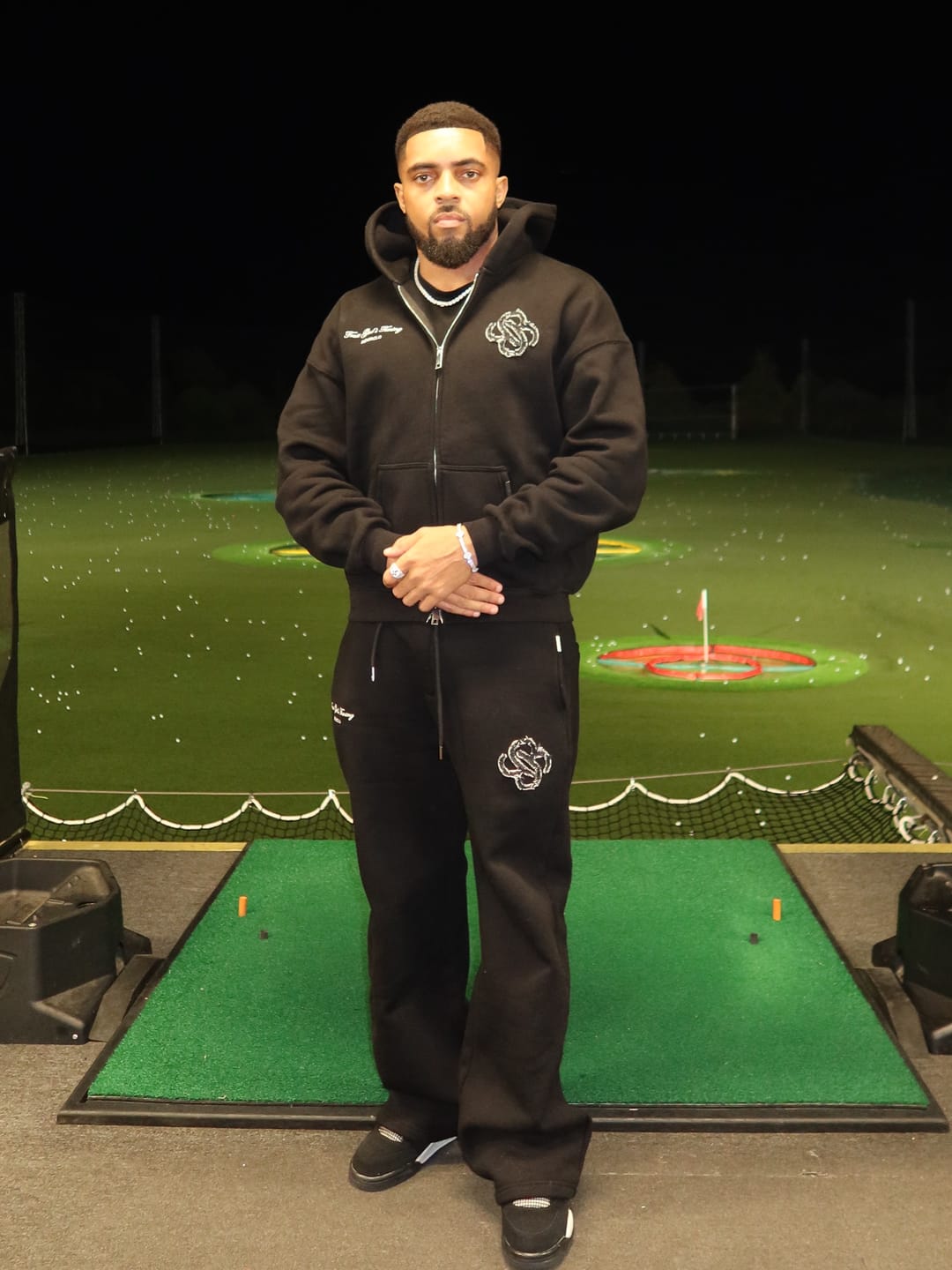 Customer photo review of God's Timing Distressed Zip Hoodie - Black