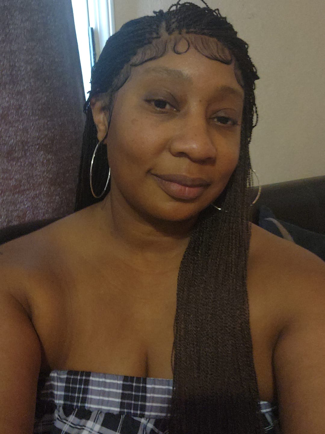 Customer photo review of Mica - Micro Senegalese Twist Pre Bleached Swiss HD Full Lace Knotless Braids Wig 799 Strands