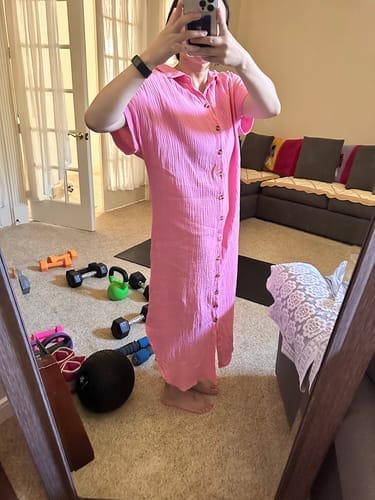 Customer photo review of Emoswims - White Solid Color Long Sun-proof Cardigan Cover Up