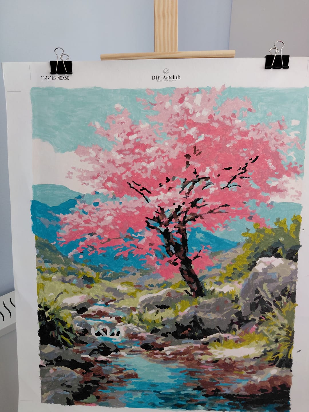 Customer photo review of Cherry blossom tree | Paint by Number