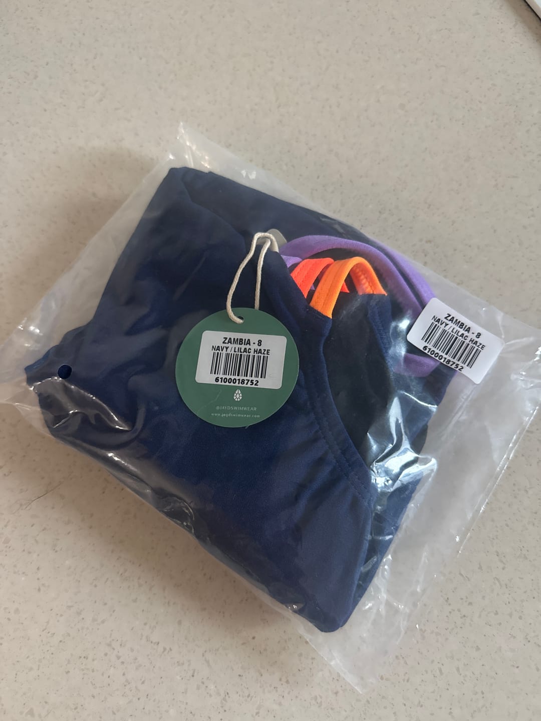 Customer photo review of ZAMBIA ONE PIECE - Navy|Lilac Haze