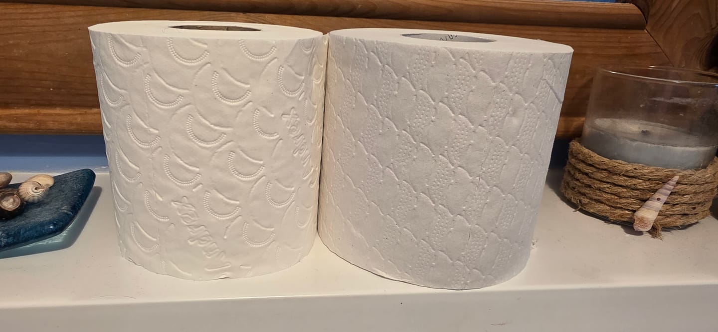 Customer photo review of 100% Recycled Toilet Paper