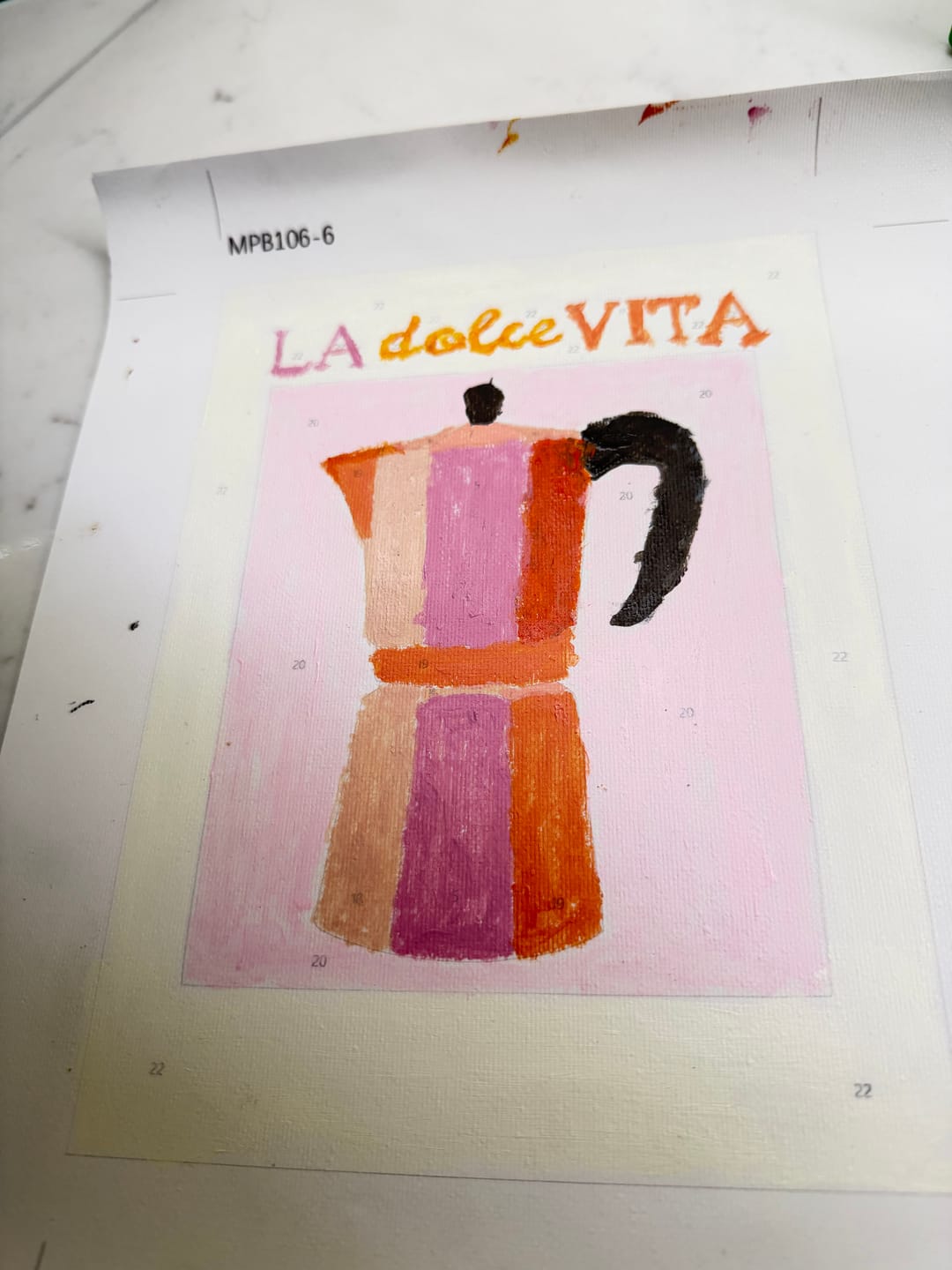 Customer photo review of 6 Mini Paintings - Italian ''Dolce Vita'' Set