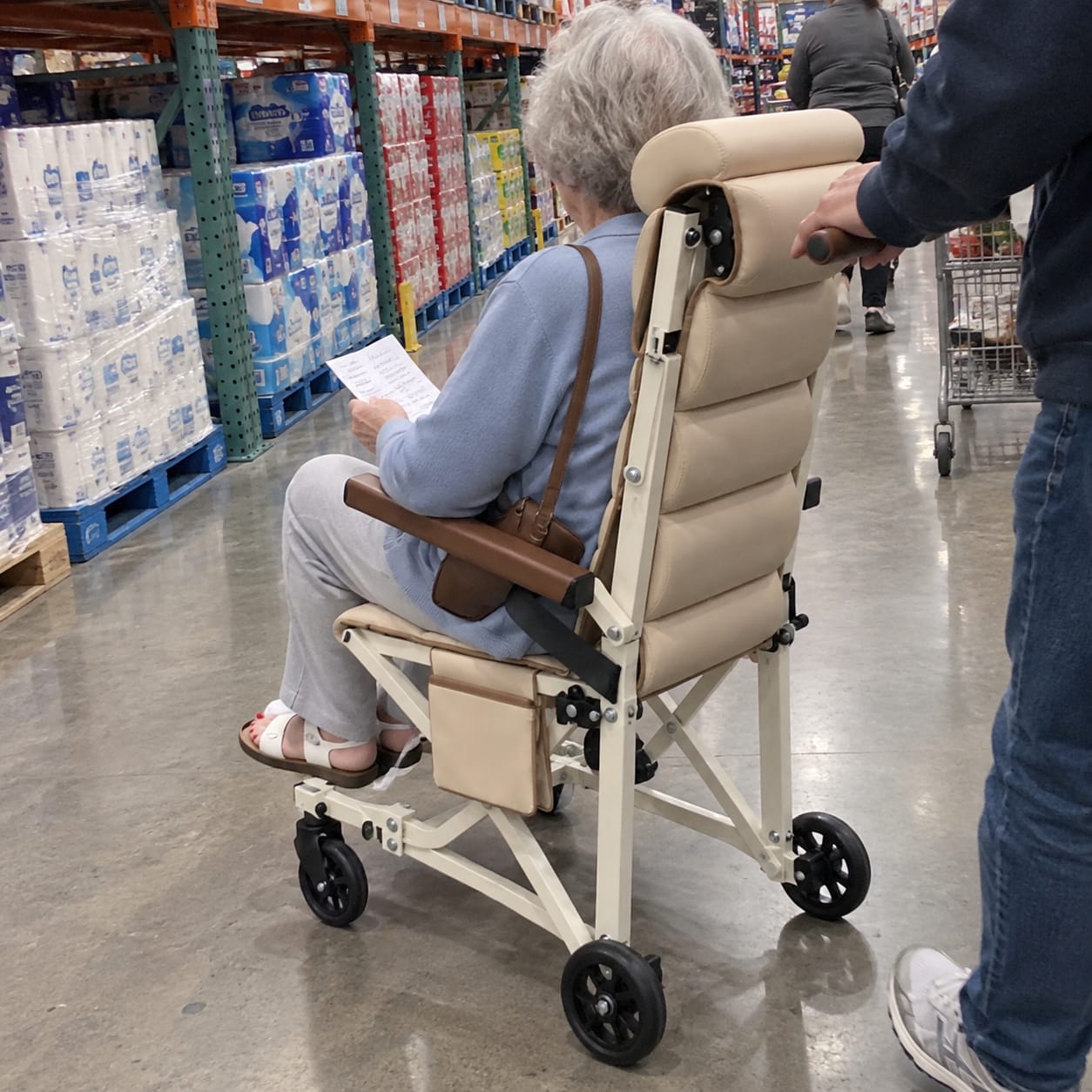 Customer photo review of Folding Transport Chair