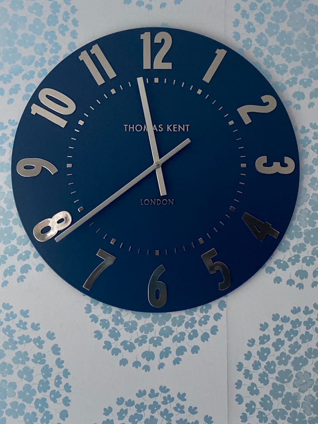 Customer photo review of Thomas Kent London. Mulberry Wall Clock 20" (51cm) Midnight Blue